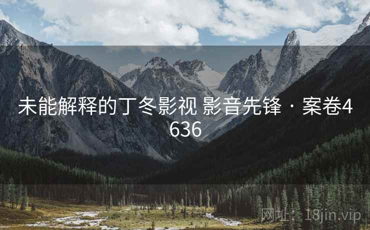 未能解释的丁冬影视 影音先锋 · 案卷4636