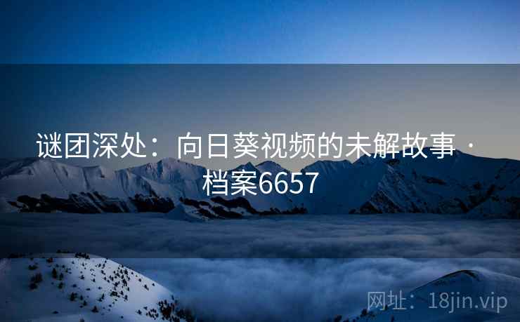 谜团深处：向日葵视频的未解故事 · 档案6657
